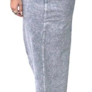 Womans Hardtail womans maxi denim skirt grey stonewash color size XS